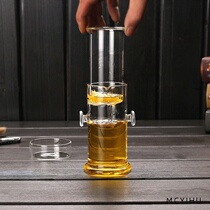 Heat resistant glass cup black tea tea tea with double ear cup filter glass tea set Easy teapot Puer Kung Fu Kung Fu Tea