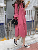 Early autumn new long dress thin French shirt temperament long sleeve design sense niche explosion salt dress female