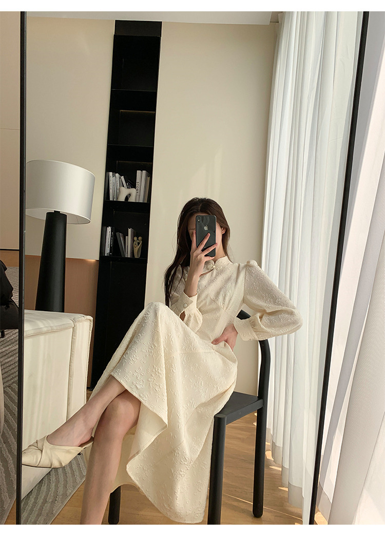 B5242 1120K VÁY ĐẦM LIỀN THÂN DÁNG DÀI NỮ DONTDG DÀI TAY MÙA XUÂN THU ĐÔNG THỜI TRANG NỮ G04 SẢN PHẨM MỚI