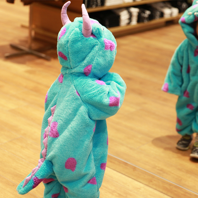 Halloween Children's Costume Sullivan the Furry Monster Onesie Cosplay Outfit Baby Animal Costume Dinosaur Pajamas