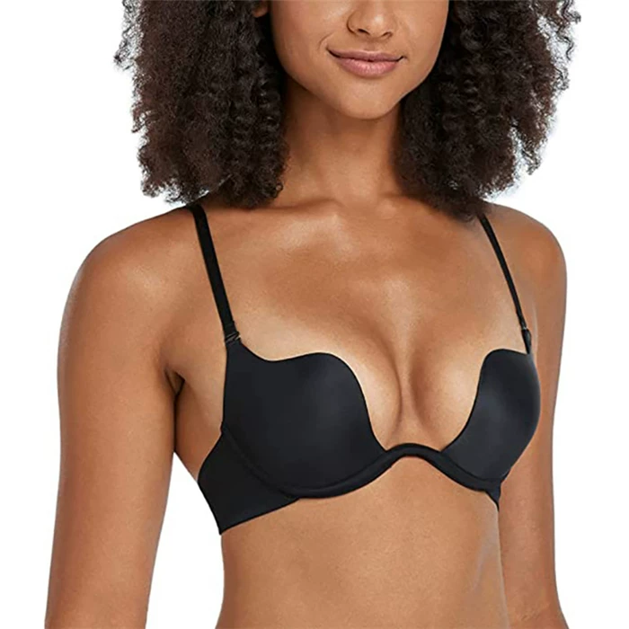 Глубокий V-образный бесшовный бюстгальтер с сборками, Sexy Invisible Bra