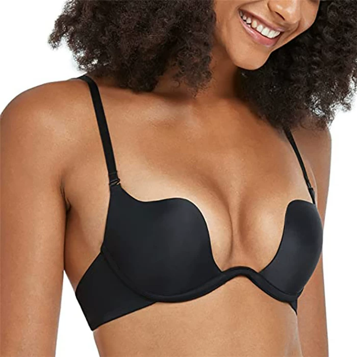 Глубокий V-образный бесшовный бюстгальтер с сборками, Sexy Invisible Bra