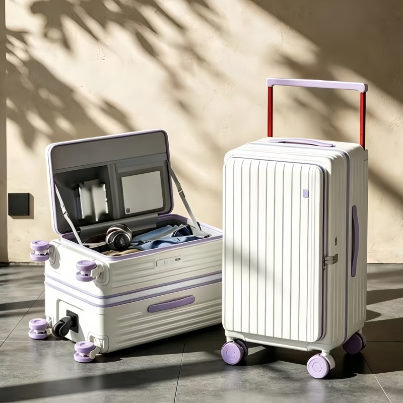 Front-Opening Suitcase 2026 New Model Boarding 24inch Large Capacity Durable Wide Handle Travel Suitcase for Men and Women Front-Opening Suitcase 2026 New Model Boarding 24inch Large Capacity Durable Wide Handle Travel Suitcase for Men and Women