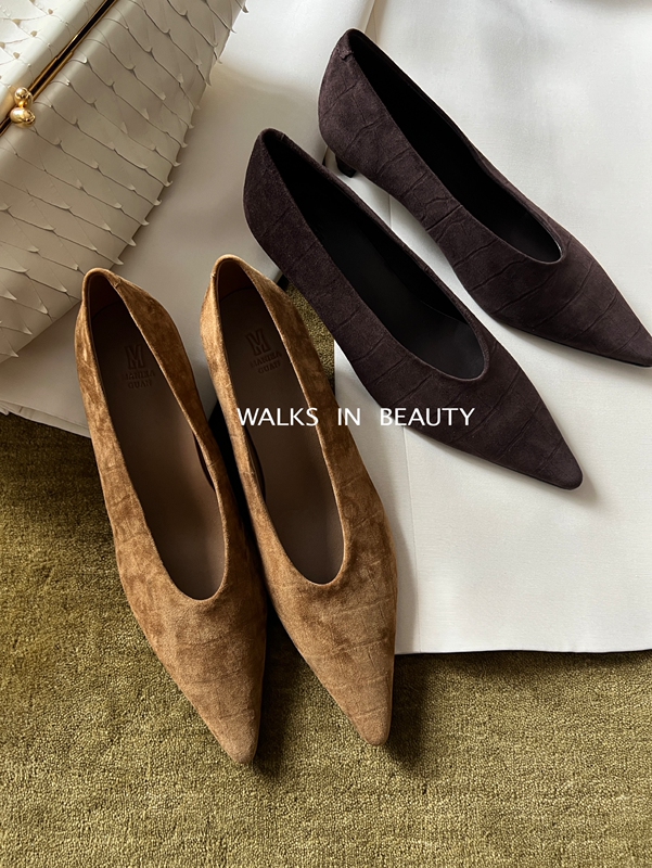 Walks in Beauty 26Ss/New Earth-Toned Luxury Light-Colored Elegant Stone-Pattern Stiletto High Heels