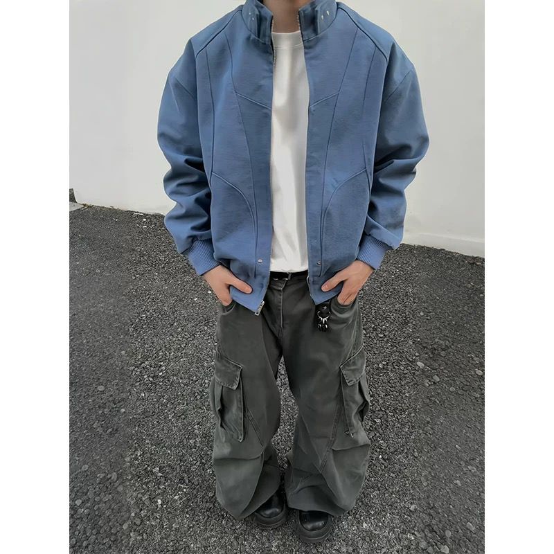 Workwear Pure Cotton Jacket 2025 Spring New Heavy-Duty Washed Canvas Casual Baseball Jacket for Men, Loose and Trendy