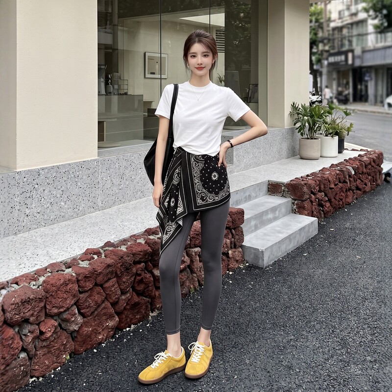 Summer 2026 Super Stylish and Beautiful Sports Casual Outfit with a Full Set of Yoga Pants and Three-Piece Set for Women