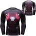 Người Sắt Người Nhện Đội Mỹ Avengers Thể Thao Co Giãn Cao Cơ Thể Dài Tay Mỏng Tập Thể Dục Quần Áo Thun Nam Áo phông dài