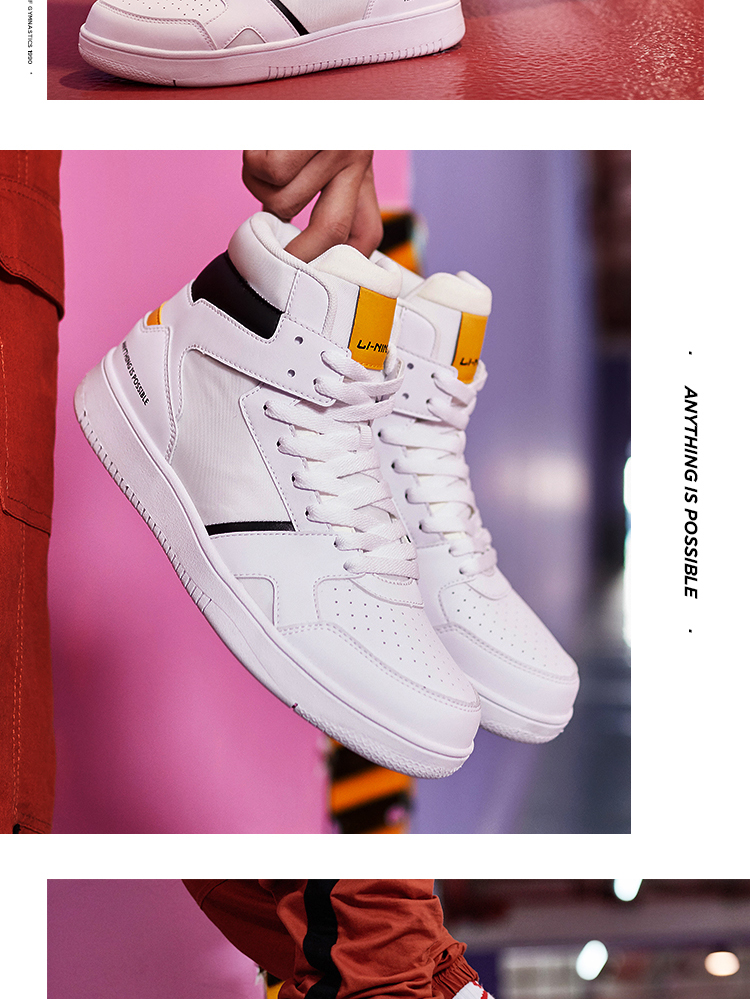 Giày thể thao nam thời trang Li Ning Giày thể thao hoang dã Giày cao gót nam giúp giày thông thường AGCN285 - Dép / giày thường jordan xám trắng