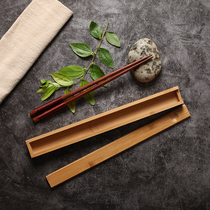 Japan-style Chopsticks Suit Portable Wood Box Wood Student Travel Home Bamboo Box Suit Solid Wood Dining Box Gift Box Dormitory