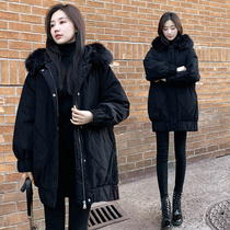 Pregnant womens down jackets winter coats late pregnancy maternity jackets autumn and winter outer wear winter coats mid-length cotton jackets