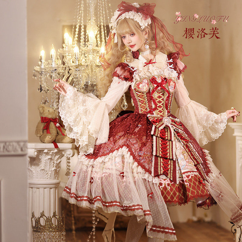 💖 樱洛芙JSK裙,玩偶幻想匣,开启可爱甜美之旅💖-lolita洛丽塔连衣裙-淘宝好物网