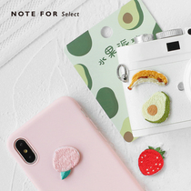 Letter lovers embroidery stickersFruit partyfresh and cute peach banana strawberry avocado simple