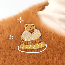  Letter lovers embroidery sticker Lunch time Leisure afternoon dessert Hand account book clothes decoration patch sticker