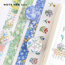 Letter lovers and paper tapeLike a flower in the wildPlant flower hand account Literary collage decorative tape