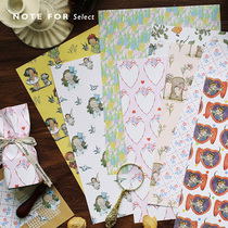 Letters lover material paper Fairy Tale Old Dreams colorful flower decoration small pattern hand account background material paper