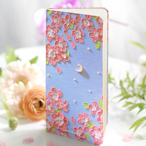  NOTE FOR slim Hard-faced weekly notebookFour Oclock Paintingoil painting stick Fantasy literature and art week full-year book