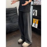 Летние тонкие штаны, в американском стиле, свободный прямой крой