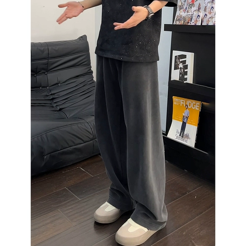 Летние тонкие штаны, в американском стиле, свободный прямой крой