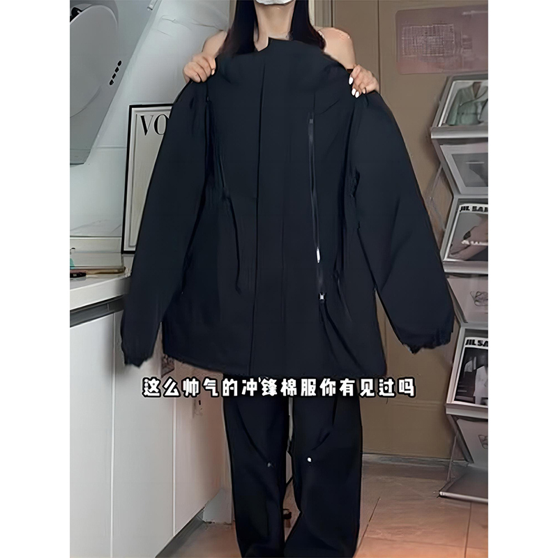 Black Warrior Functional Waterproof Jacket Men's Autumn and Winter Thickened Hooded Jacket Outdoor Mountaineering American Style Jacket Cotton Clothing