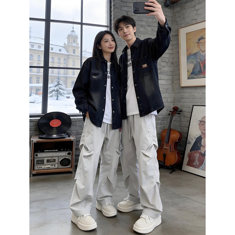 Gray American-Style Paratrooper Cargo Pants for Men, Summer Thin Quick-Dry Scimitar Pants, Triple Waterproof Diagonal Cut Sports Assault Pants
