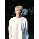 Осенняя белая утепленный лонгслив, толстовка, изысканный стиль, в американском стиле