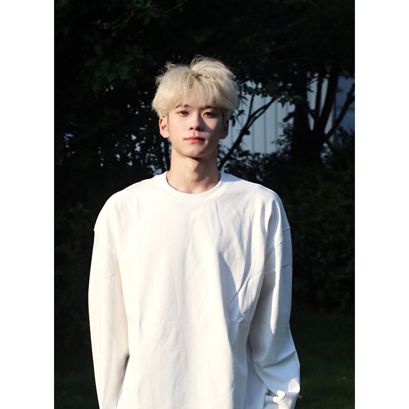Cleanfit Inner Layer Base Shirt for Men, Spring and Autumn, High-End White Long-Sleeve T-Shirt, Youthful Style, American-Style Sweatshirt