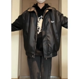 Черная демисезонная куртка, бейсбольная короткая форма, изысканный стиль, в американском стиле