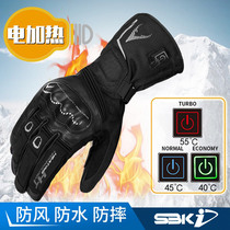 SBK new winter motorcycle gloves electric heating riding gloves warm waterproof fall-proof knight motorcycle equipment