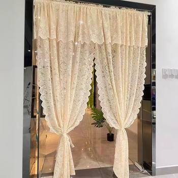 French door curtains, half curtains, partition curtains, lace gauze curtains, new high-end curtains, anti-mosquito privacy curtains for girls' bedrooms