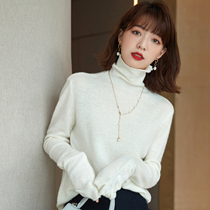 Light and warm and soft pro-skin 2022 Spring autumn season new 100 hitch slim cashmere knit high collar womens clothing