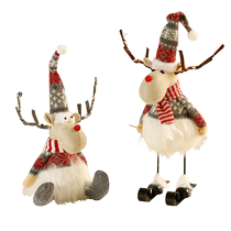 Christmas Elk Deer Swing Piece Tabletop Paparazzi Doll Christmas Decorations Small Deer Christmas Gifts Toy Home Accessories