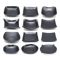 Black melamine commercial cutlery KTV refreshments cool vegetable dishes Snack Sweet Sauces Day Style Sushi Plastic Dishes