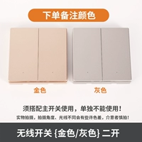 Беспроводной переключатель Gold Grey Two -Off (должен использоваться с основным переключателем, и заказ требуется для цвета)