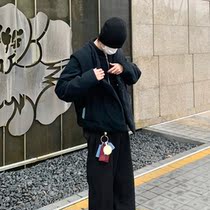 Fall winter new Namacheko padded cotton-padded jacket fake two-piece deconstructed stitching jacket solid color zipper niche coat