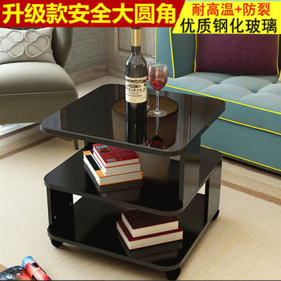 Small coffee table simple mini small apartment living room square coffee table sofa side a few corners a few small square a few small square table