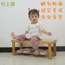 Carved shoe rack Nanzhu multi-layer can sit at the door of peoples simple economic shoe stool storage stool dust-proof shoe cabinet rack