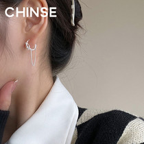 Top color S925 sterling silver earrings female temperament long Korean high-grade tassel ear buckle 2021 New Tide earrings