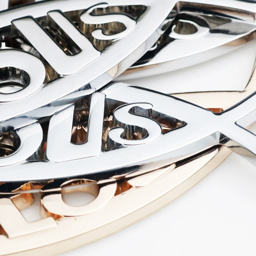 Автомобиль персонализированный металлический Иисус-рыба ИИСУС автомобильный логотип Христианский Иисус автомобильная наклейка наклейка на тело боковая отметка хвостовая метка украшение