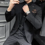 Мужской летний комплект, пиджак классического кроя для отдыха, костюм, свадебное платье