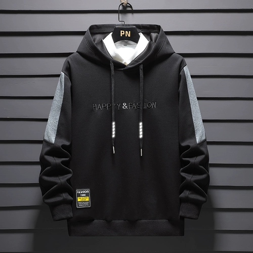 Мужская бархатная весенняя демисезонная хлопковая толстовка, свободный крой, осенняя