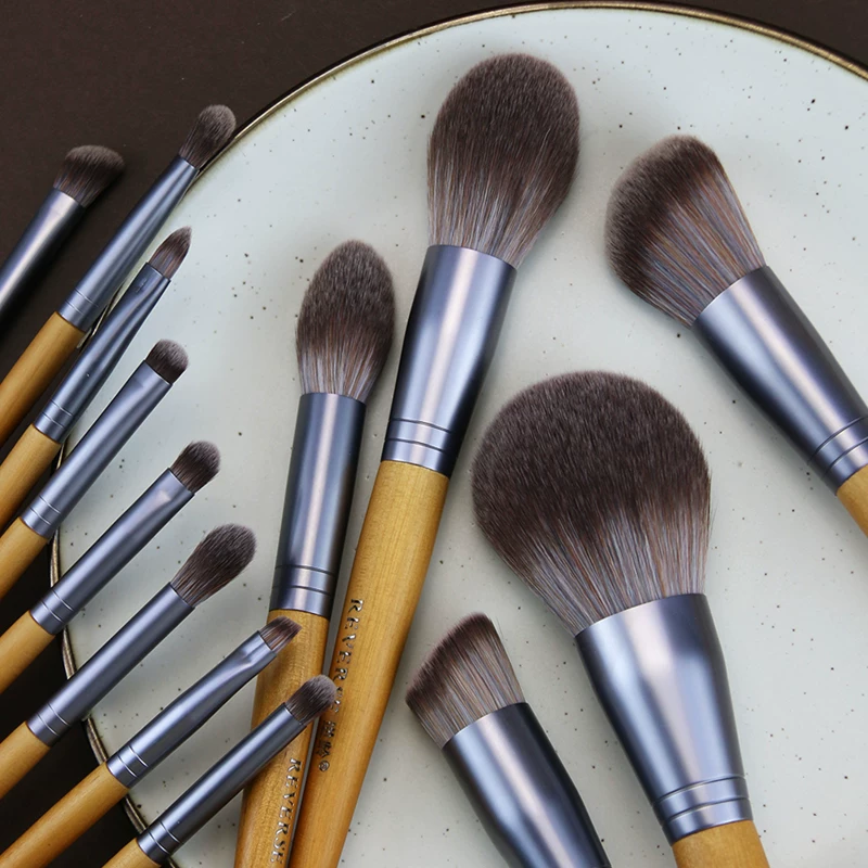 Кисть, тени для век, рассыпчатая пудра, румяна для лица, тональная основа, мягкий набор, 13 предметов, для новичков