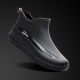 Rain boots short-tube men's non-slip takeout special fishing water shoes 2024 new men's plush rubber shoes waterproof rain boots