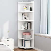 Corner Bookshelf Rack Floor Living Room Wall Corner Triangle Narrow Slit Provincial Space Multilayer Storage Containing Small Bookcase