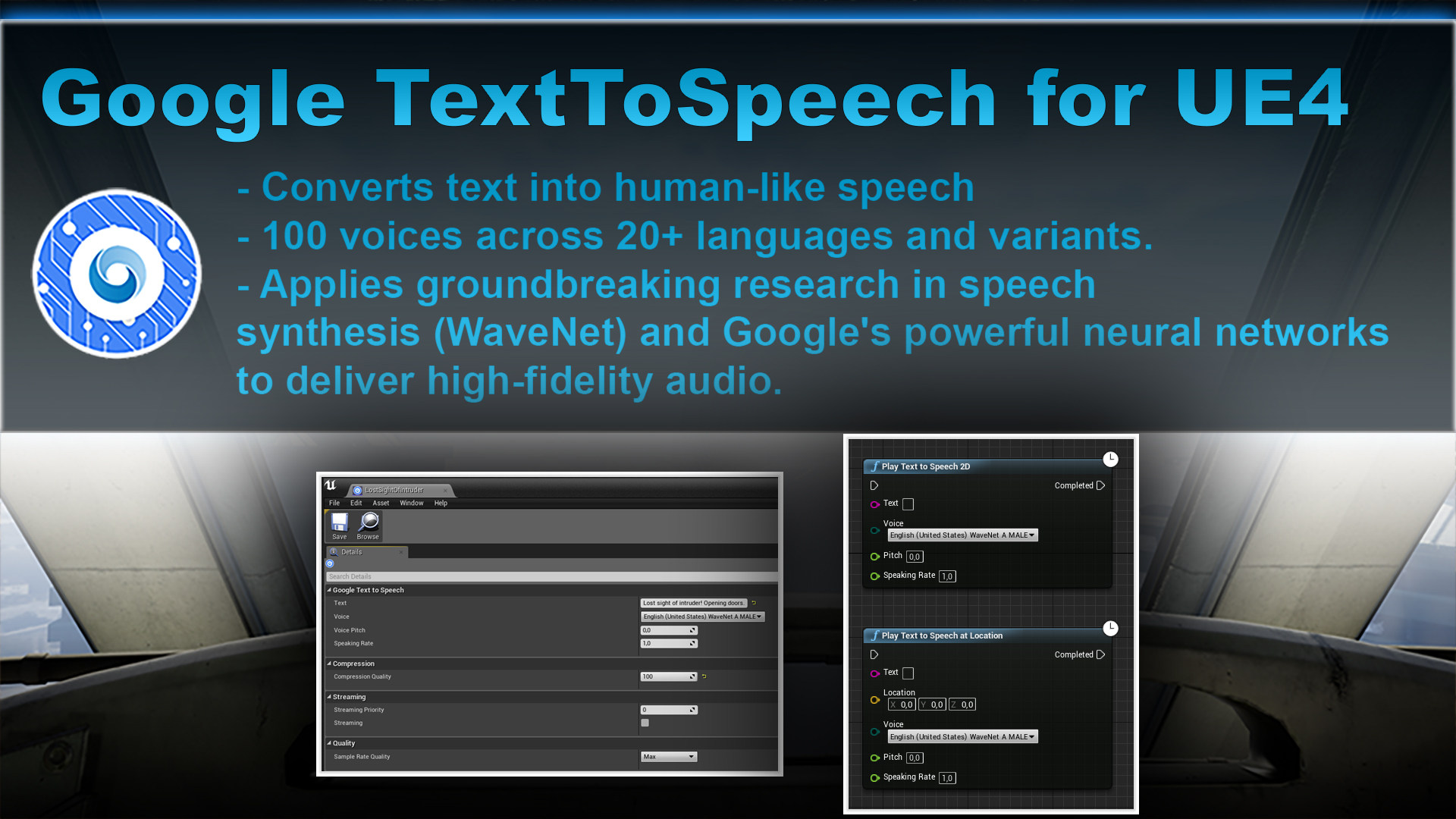 Google TextToSpeech Google Text-to-voice plug-in Unreal illusory UE4 25