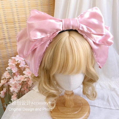 taobao agent Sakura Garden hand -made oversized bow hair hoop KC Lolita head hoop iron wire butterfly head jewelry can be free to shape