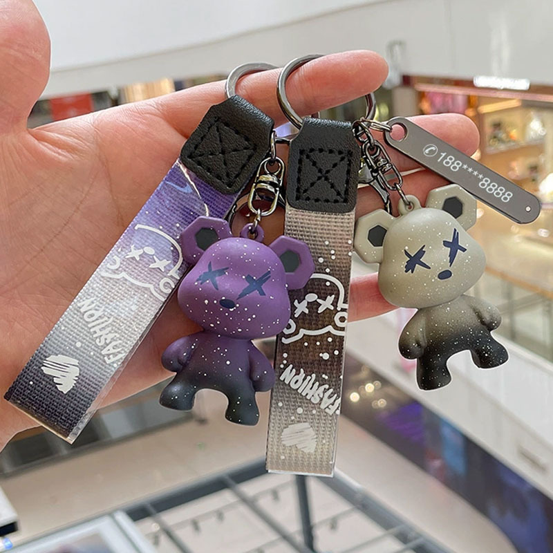 Violent Bear Keychain Pendant, Exquisite Bear Keychain for Female Couples, Car Bag Decoration, Motorcycle Trinket, Key Chain Violent Bear Keychain Pendant, Exquisite Bear Keychain for Female Couples, Car Bag Decoration, Motorcycle Trinket, Key Chain