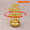 Solid Brass Treasure Bowl, Rotating Money Tree Ornament, Attracts Wealth and Prosperity, Pure Copper Desktop Decoration, Small Gift for Business Opening