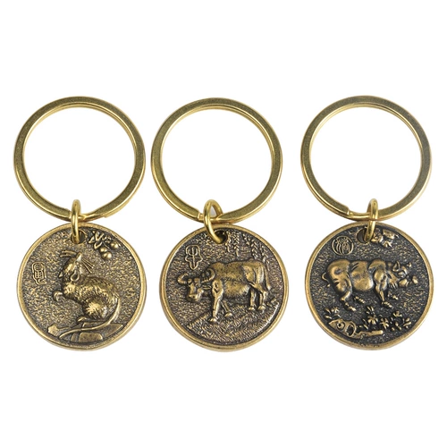 Мужской креативный латунный брелок, подвеска, китайский гороскоп, делается под заказ, подарок на день рождения