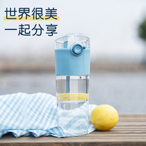 ECOTEK sports water cup female tritan plastic portable outdoor fitness cup Large capacity accompanying student male cup