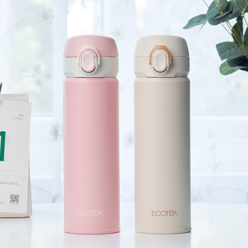 ECOTEK insulated cup men and women 316 stainless steel water glass sub students Han version of art minimalist portable tea cup